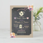 Invitation de la fête de thé de la douche de coupl (Debout devant)