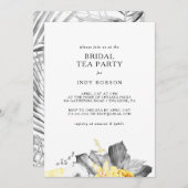 Invitation de la fête de thé de la mariée tropical (Devant / Derrière)