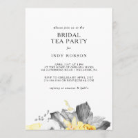 Invitation de la fête de thé de la mariée tropical