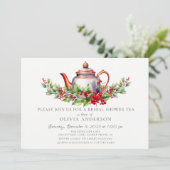 Invitation de la fête de thé de la saison de Noël (Debout devant)