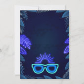 Invitation de la fête de toboggan Neon Boy Summer (Dos)