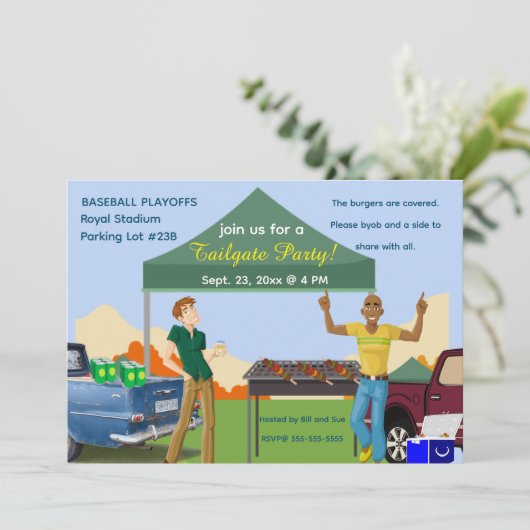 Invitation de la fête de validation modifiable (Debout devant)