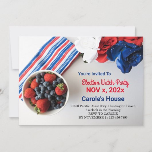 Invitation de la fête de veille électorale (Devant)