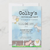 Invitation de la fête de zoo de mouture (Devant)