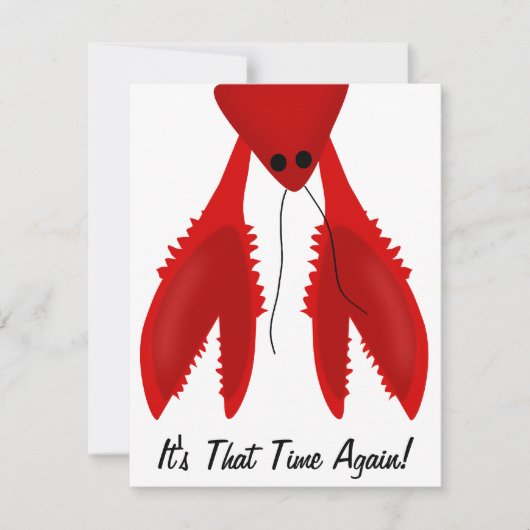 Invitation de la fête d'ébullition de la langouste (Devant)