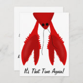 Invitation de la fête d'ébullition de la langouste (Devant / Derrière)