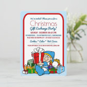 Invitation de la fête d'échange cadeau de Noël (Debout devant)