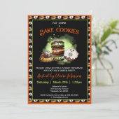 Invitation de la fête d'échange de biscuits Hallow (Debout devant)