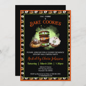 Invitation de la fête d'échange de biscuits Hallow (Devant / Derrière)