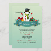 Invitation de la fête d'échange de cadeaux de vaca (Devant / Derrière)