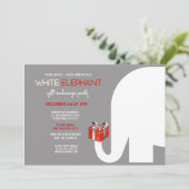 Invitation de la fête d'échange de cadeaux White E (Debout devant)