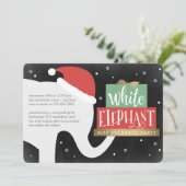 Invitation de la fête d'échange de cadeaux White E (Debout devant)