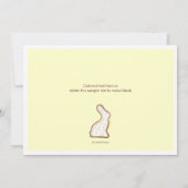 Invitation de la fête d'échange de cookies Bunny d (Dos)