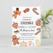 Invitation de la fête d'échange de cookies de Noël (Debout devant)