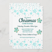 Invitation de la fête d'échange de cookies de Noël (Devant / Derrière)
