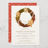 Invitation de la fête d'échange de cookies de Noël (Devant / Derrière)