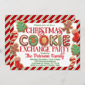 Invitation de la fête d'échange de cookies de Noël (Devant / Derrière)