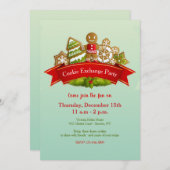 Invitation de la fête d'échange de cookies de vaca (Devant / Derrière)