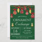 Invitation de la fête d'échange de décorations de  (Devant)