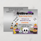 Invitation de la fête d'échange de gâteaux d'Hallo (Devant / Derrière)