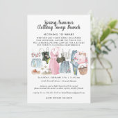 Invitation de la fête d'échange de vêtements (Debout devant)