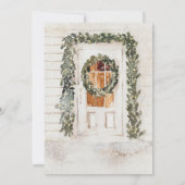 Invitation de la fête d'échange d'ornement de Noël (Dos)