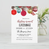 Invitation de la fête d'échange d'ornement de Noël (Debout devant)