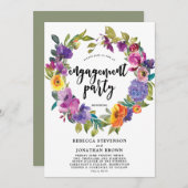 invitation de la fête d'engagement à la floraison  (Devant / Derrière)