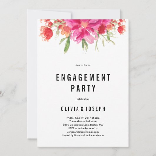 Invitation de la Fête d'engagement d'été (Devant)