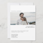 Invitation de la Fête d'engagement photo simple et (Devant)