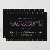 Invitation de la fête des adieux (Devant / Derrière)