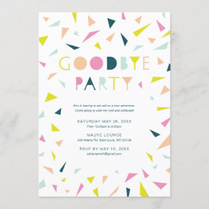 Invitation de la fête des adieux