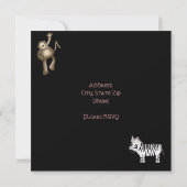 Invitation de la fête des animaux de la Jungle (Dos)