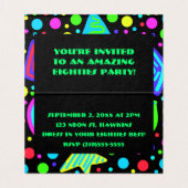 Invitation de la fête des années 80 (Inside Unfolded)