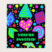 Invitation de la fête des années 80 (Outside Unfolded)