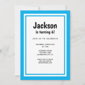 Invitation de la fête des Anniversaires de enfants (Devant)