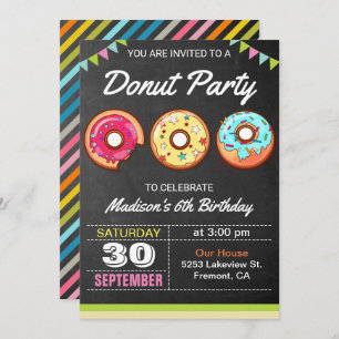 Invitation de la fête des Anniversaires de enfants