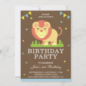 Invitation de la fête des Anniversaires de enfants (Devant)