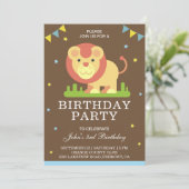 Invitation de la fête des Anniversaires de enfants (Debout devant)