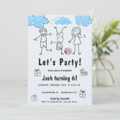 Invitation de la fête des Anniversaires de enfants (Debout devant)