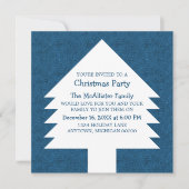 Invitation de la fête des Arbres de Noël bleus (Devant)