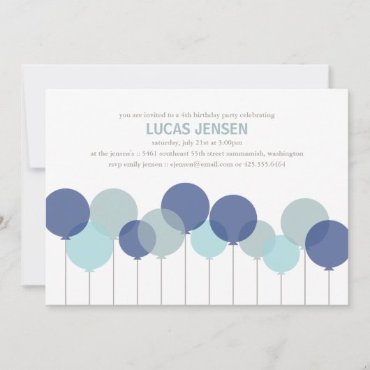 Invitation de la fête des ballons (Devant)