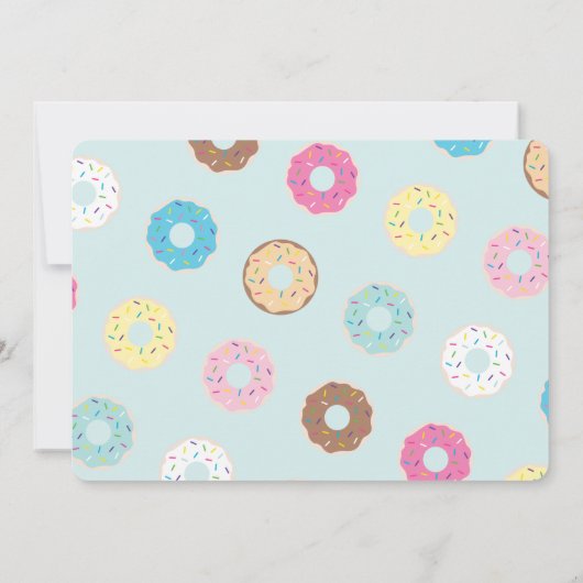 Invitation de la fête des beignes roses | Fête d'a (Dos)