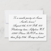 invitation de la fête des bougies (Dos)