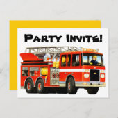 Invitation de la fête des camions d'incendie pour  (Devant / Derrière)