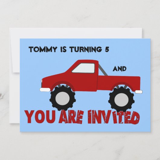 Invitation de la fête des camions Monster (Devant)