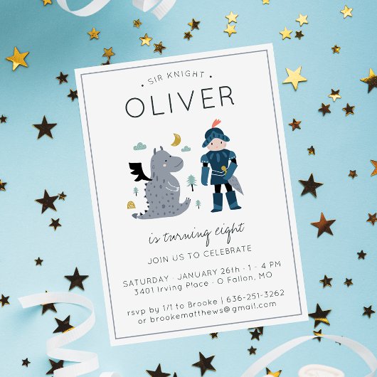 Invitation de la fête des Chevaliers et Dragons