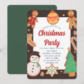 Invitation de la fête des cookies de Noël (Devant / Derrière)