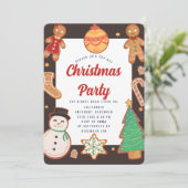 Invitation de la fête des cookies de Noël (Debout devant)