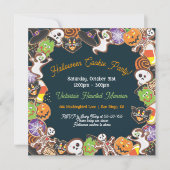 Invitation de la fête des cookies d'Halloween (Devant)